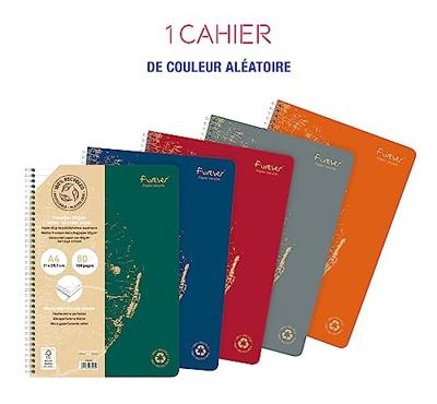 Clairefontaine FOREVER spiraalschrift, gerecycleerd, A4, 90g, 120 blz, gelijnd, geassorteerde kleuren Clairefontaine FOREVER spiraalschrift, gerecycleerd, A4, 90g, 120 blz, gelijnd, geassorteerde kleuren