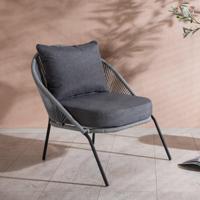 Nohr Loungestoel 'Karlene' kleur Grijs - thumbnail