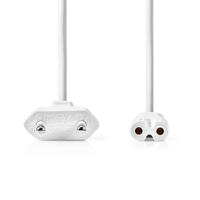 Voedingskabel | Eurostekker - IEC-320-C7 | 3,0 m | Wit - thumbnail