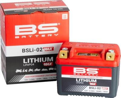 BS-BATTERY lithium-ion accu "bsli-02" battery li02 bs lithium-max
