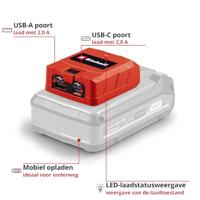 Einhell TC-CP 18 Li USB A/C-Solo 4514148 USB-adapter - thumbnail