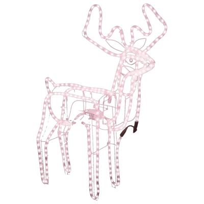 Kerstfiguur rendier met bewegende kop warmwit 76x42x87 cm Kerstfiguur rendier met bewegende kop warmwit 76x42x87 cm