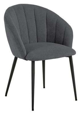 Bendt Eetkamerstoel 'Karoline' Geweven stof, kleur Antraciet