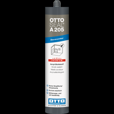 Ottoseal A205 Premium Acrylaatkit 310ml - Zwart