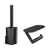 Bundelset Toilet HansGrohe WallStoris Mat Zwart - thumbnail