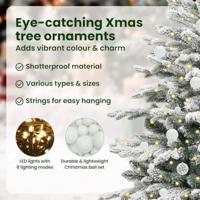 VidaXL Kunstmatige inklapbare kerstboom wit 150 cm pe en pvc - thumbnail