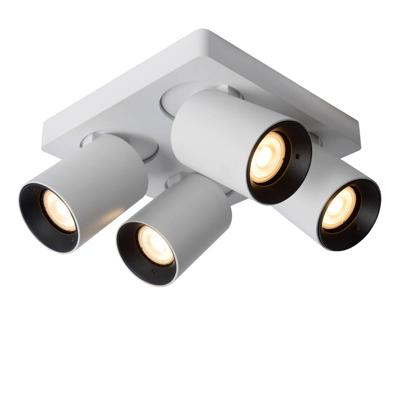 Lucide NIGEL - Plafondspot - LED Dim to warm - GU10 - 4x5W 2200K/3000K - Wit Lucide NIGEL - Plafondspot - LED Dim to warm - GU10 - 4x5W 2200K/3000K - Wit