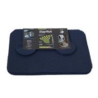StayPut Antislip placemat en onderzetter set grijs - thumbnail
