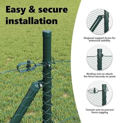 VidaXL Afrasteringspaal groen 25 x 0,5 m (36 mm gaas) staal VidaXL Afrasteringspaal groen 25 x 0,5 m (36 mm gaas) staal
