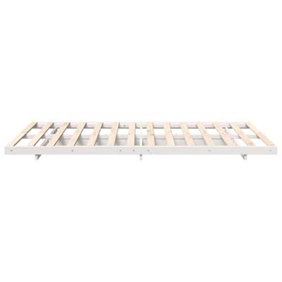 Bedframe Wit 140 x 190 cm Massief grenenhout