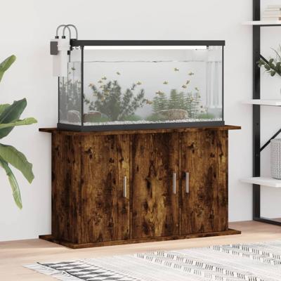 VidaXL Aquariumstandaard 101x41x58 cm bewerkt hout gerookt eikenkleur VidaXL Aquariumstandaard 101x41x58 cm bewerkt hout gerookt eikenkleur