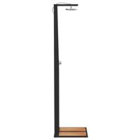 VidaXL Buitendouche 50x55x224 cm poly rattan en acaciahout zwart - thumbnail