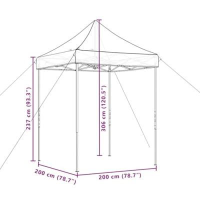 Partytent inklapbaar pop-up 200x200x306 cm groen - thumbnail