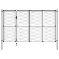vidaXL Poort 200x350 cm staal antraciet - thumbnail