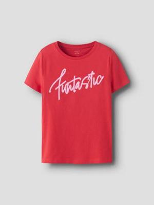 Name it zomer korte mouw t-shirt meisjes - rood regular fit - NkfKassia