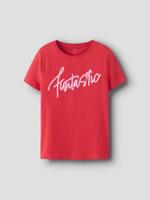 Name it zomer korte mouw t-shirt meisjes - rood regular fit - NkfKassia - thumbnail