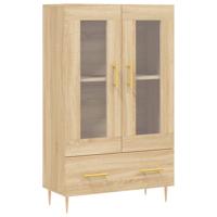Hoge kast 69,5x31x115 cm bewerkt hout sonoma eikenkleurig - thumbnail