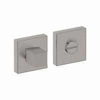 Hardbrass Shuffle toilet-/badkamersluiting vierkant - RVS - thumbnail