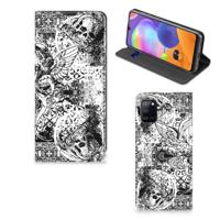 Mobiel BookCase Samsung Galaxy A31 Skulls Angel - thumbnail