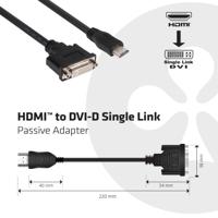 Club 3D CAC-HMD>DFD - Videoadapter - HDMI / DVI - HDMI (M) naar DVI-I (V) - thumbnail