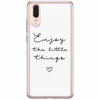 Huawei P20 siliconen hoesje - Enjoy life - thumbnail