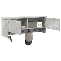 Wandgemonteerde kapstok Betongrijs 80 x 20 x 30 cm Bewerkt hout - thumbnail