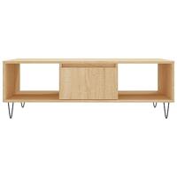 Salontafel 104x60x35 cm bewerkt hout sonoma eikenkleurig - thumbnail