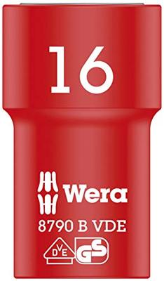 Wera 8790 B Zyklop VDE doppen, geïsoleerd, voorzien van 3/8" aandrijving, 16.0 x 46.0 mm - 1 stuk(s) - 05004960001 Wera 8790 B Zyklop VDE doppen, geïsoleerd, voorzien van 3/8" aandrijving, 16.0 x 46.0 mm - 1 stuk(s) - 05004960001