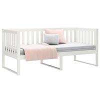 Slaapbank zonder matras 100x200 cm massief grenenhout wit - thumbnail