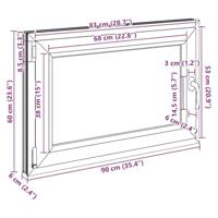 Kelderraam "RISOR" 90x60 cm draaikiep-1/2 DIN links antraciet - thumbnail