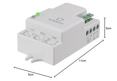 Renkforce 1530623 HF-bewegingsmelder Plafond, Wand 360 ° Relais Wit