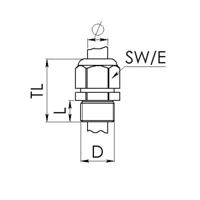 Wiska 10109669 Wartel Slagvast, Met trekontlasting, Met dichting M75 Messing (vernikkeld) Natuur 1 stuk(s) - thumbnail