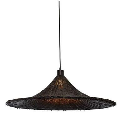 GOOD&MOJO Hanglamp 'Borabora' Rotan, 70cm, kleur Zwart GOOD&MOJO Hanglamp 'Borabora' Rotan, 70cm, kleur Zwart