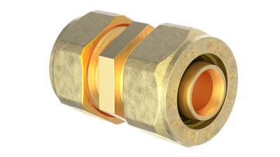 Kirchhoff Messing aansluitstuk | Vernikkeld | 16 mm | Klemkoppeling voor meerlagenbuis - 988904155