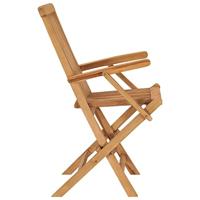 Tuinstoelen 8 st inklapbaar massief teakhout - thumbnail