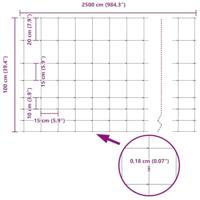 Weidehekwerk Zilver 25 x 1 m Gegalvaniseerd staal - thumbnail