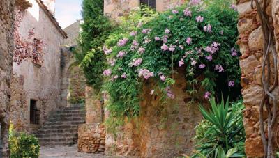 Italiaanse steeg 130x70cm Tuinschilderij Customize-it - Customize it