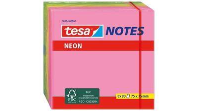 tesa Plaknotitie 56004-00-00 75 mm x 75 mm Pink, Geel, Groen 480 vellen