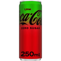 CocaCola Lime Zero Sugar 250 ml bij Jumbo - thumbnail