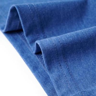 Kindertopje 92 gemleerd blauw