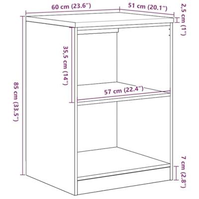 Garagekast 60x51x85 cm massief grenenhout artisan eikenkleurig