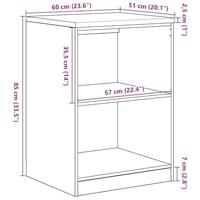 Garagekast 60x51x85 cm massief grenenhout artisan eikenkleurig - thumbnail