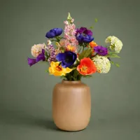 Zijden boeket - Indigo & Apricot - thumbnail