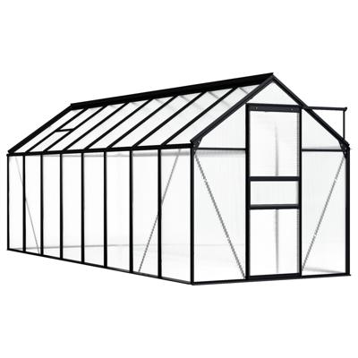 VidaXL Tuinkas 1,33 m² aluminium antracietkleurig