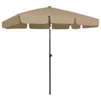 Strandparasol 200x125 cm taupe - thumbnail