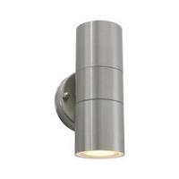 LED&apos;s Light RVS LED Muurlamp Buiten - Spot met 2 x GU10 fitting - Model Catania - IP44 - Zilver - thumbnail