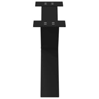 Salontafelpoten 2 st X-vormig 70x(30-31) cm staal zwart - thumbnail