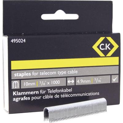 C.K 495024 Nieten voor tacker 1 stuk(s) Afm. (l x b) 10 mm x 4.8 mm C.K 495024 Nieten voor tacker 1 stuk(s) Afm. (l x b) 10 mm x 4.8 mm