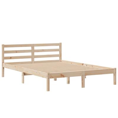 Bed met boekenkast zonder matras massief grenenhout 140x200 cm - thumbnail