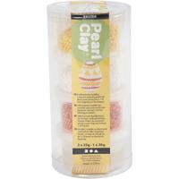 Pearl Clay ®, oranje, wit, geel, 3x25+38 gr, 1 set - thumbnail